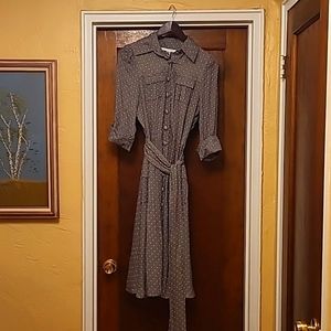 Diane von Furstenberg Grey Silk Dress